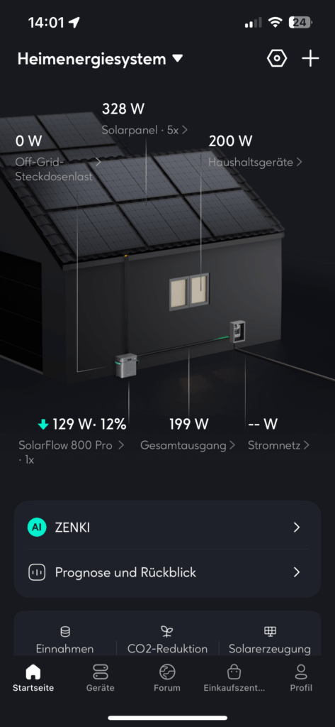 Nulleinpeisung mit der Solarflow 800 pro und einem smarten Stromzähler