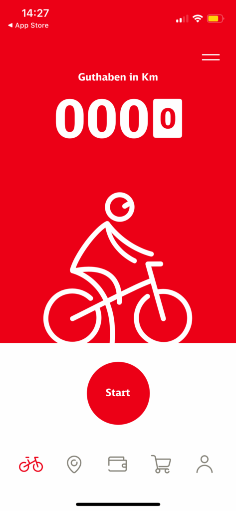 Deutsche Bahn | E-Bike | Rabatt - Startbildschirm
