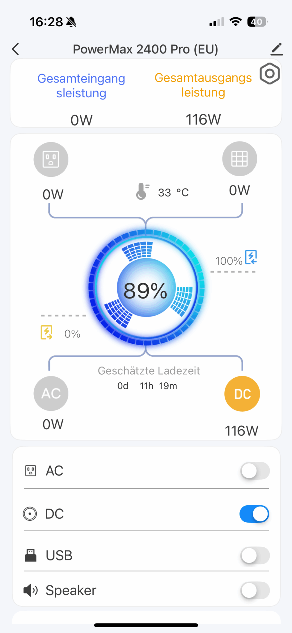 Übersicht:Dashboard Smart-Life-App