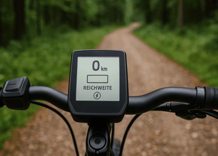 Leerer Akku auf E-Bike-Tour