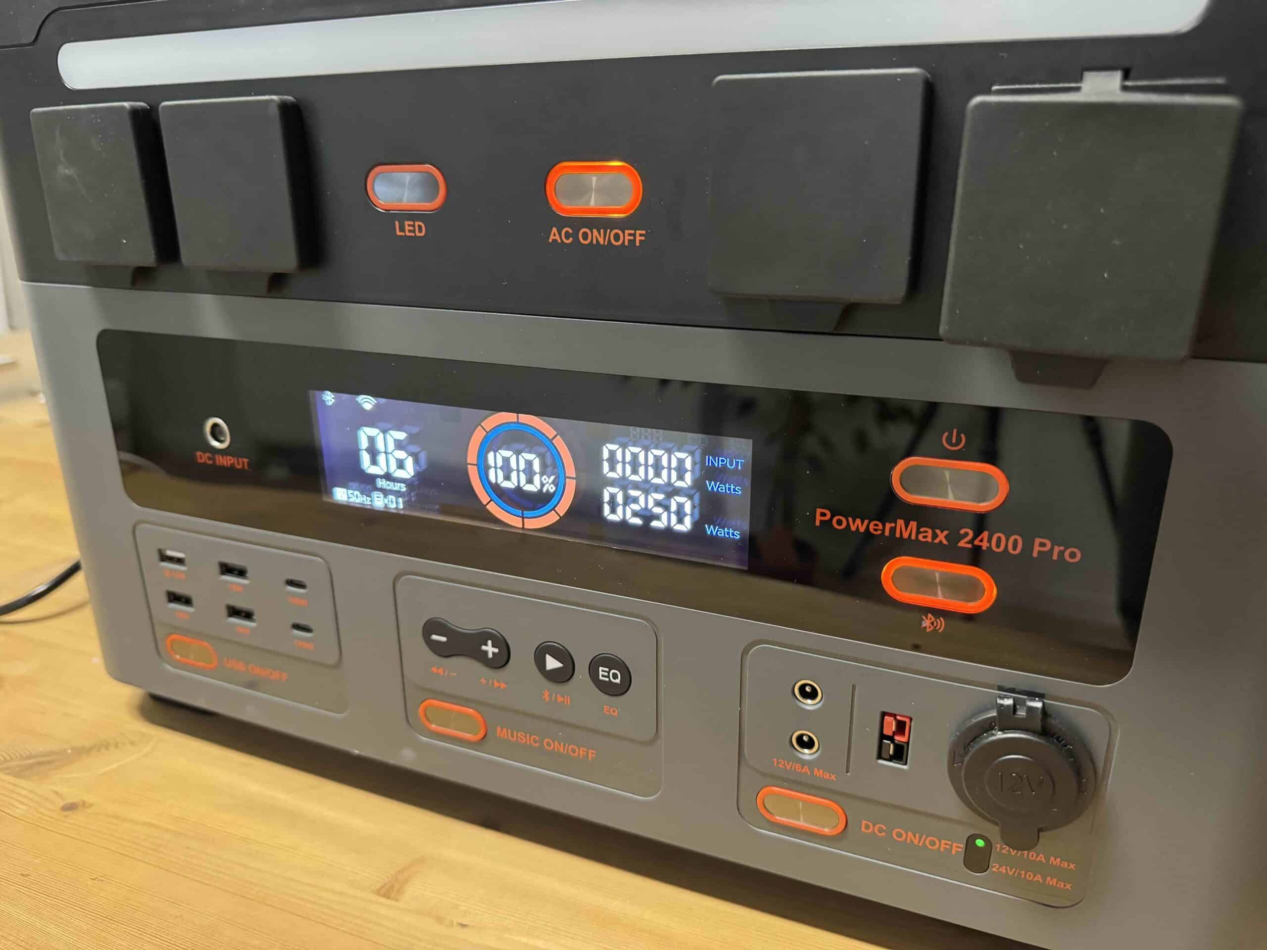 Einspeisung von 250 W Leistung