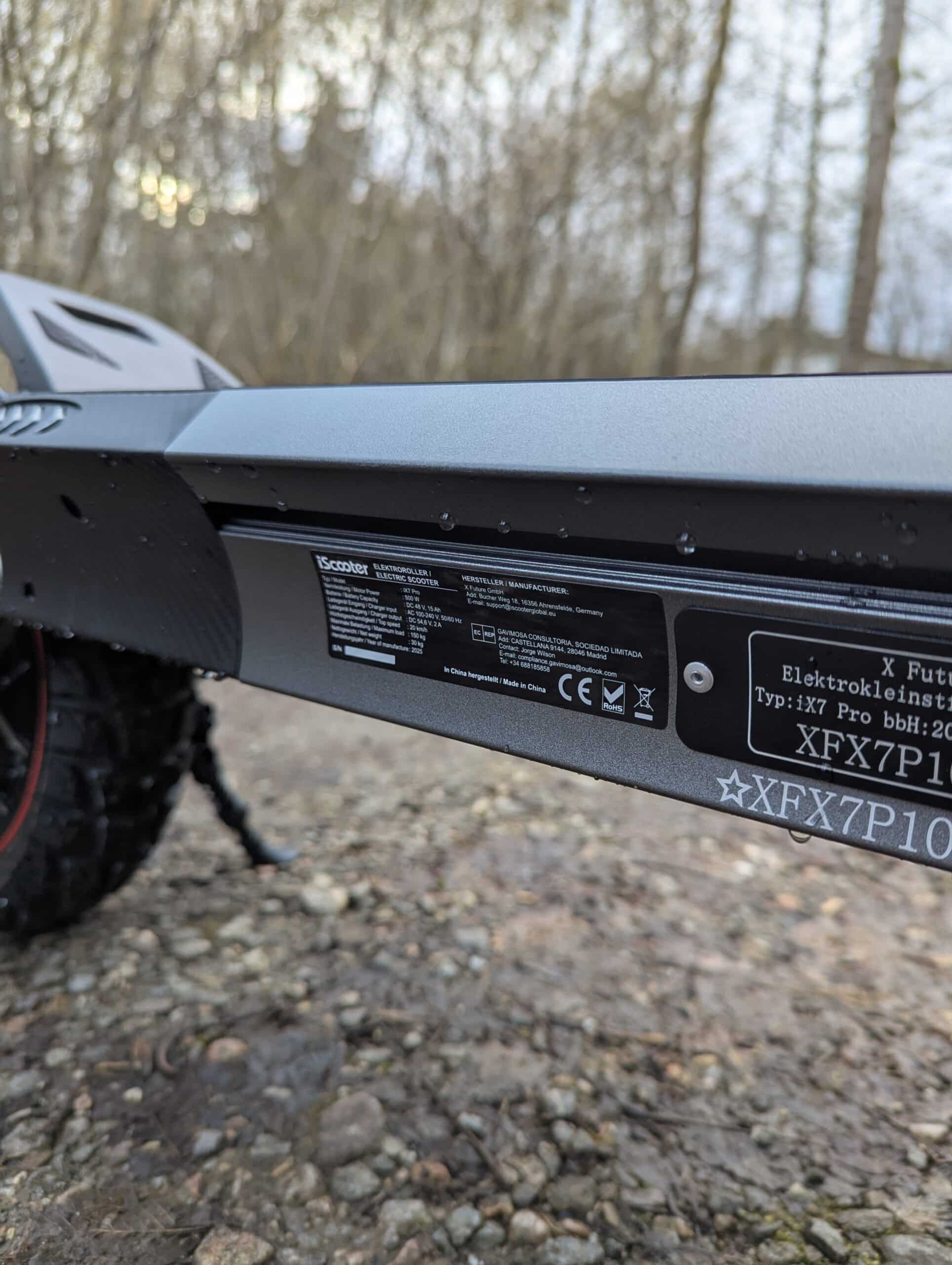 Akku des iScooter iX7 Pro