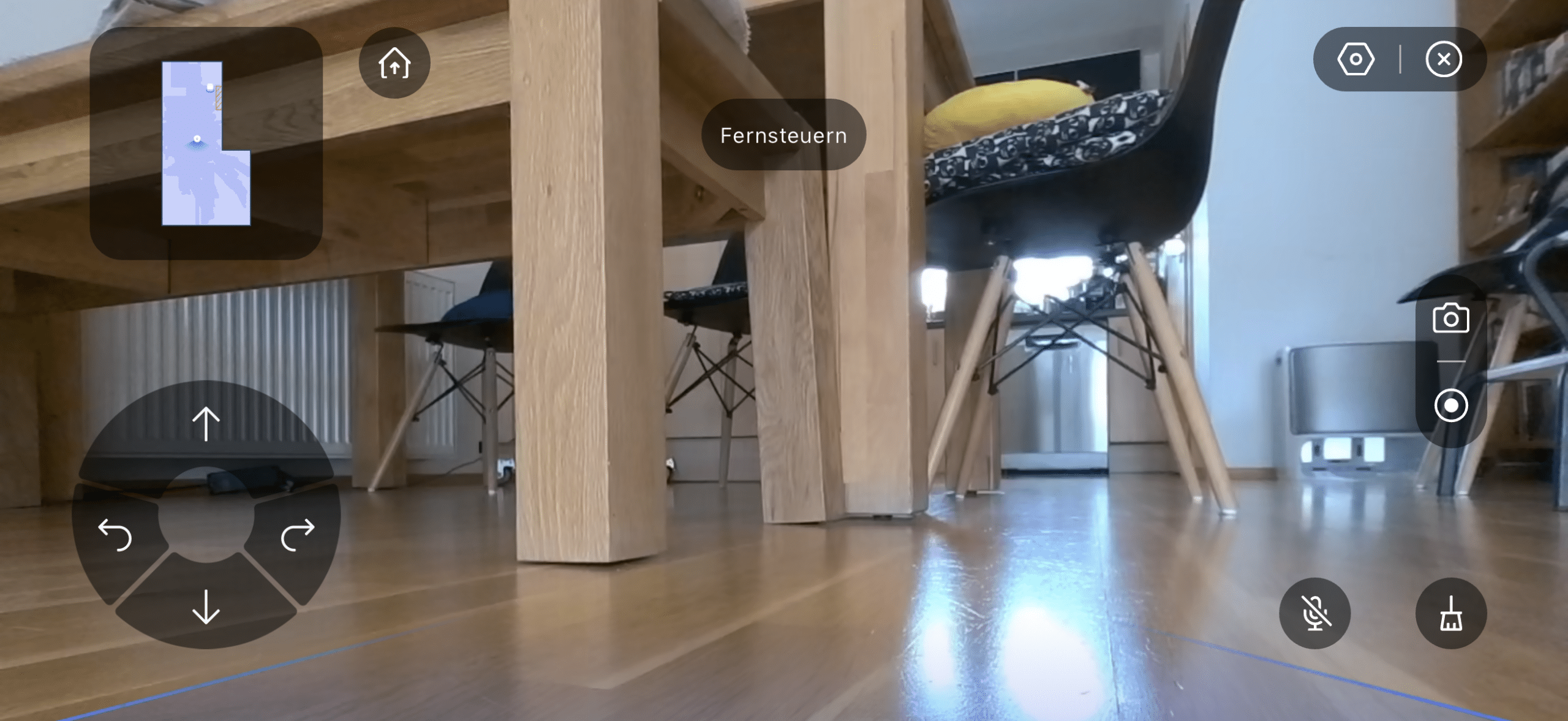 Narwal Flow Fernsteuerung Live-Kamerabild