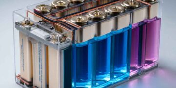 Ki-Illustration zur wasserbasierten Batterie aus China