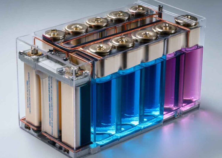 Ki-Illustration zur wasserbasierten Batterie aus China
