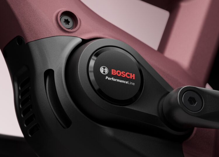 Bosch Performance Line Mittelmotor in einem neuen Tenways E-Bike-Rahmen