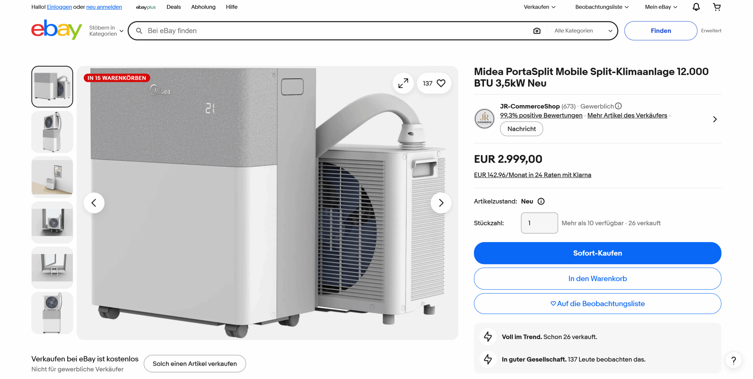 Midea PortaSplit für 3.000 Euro?
