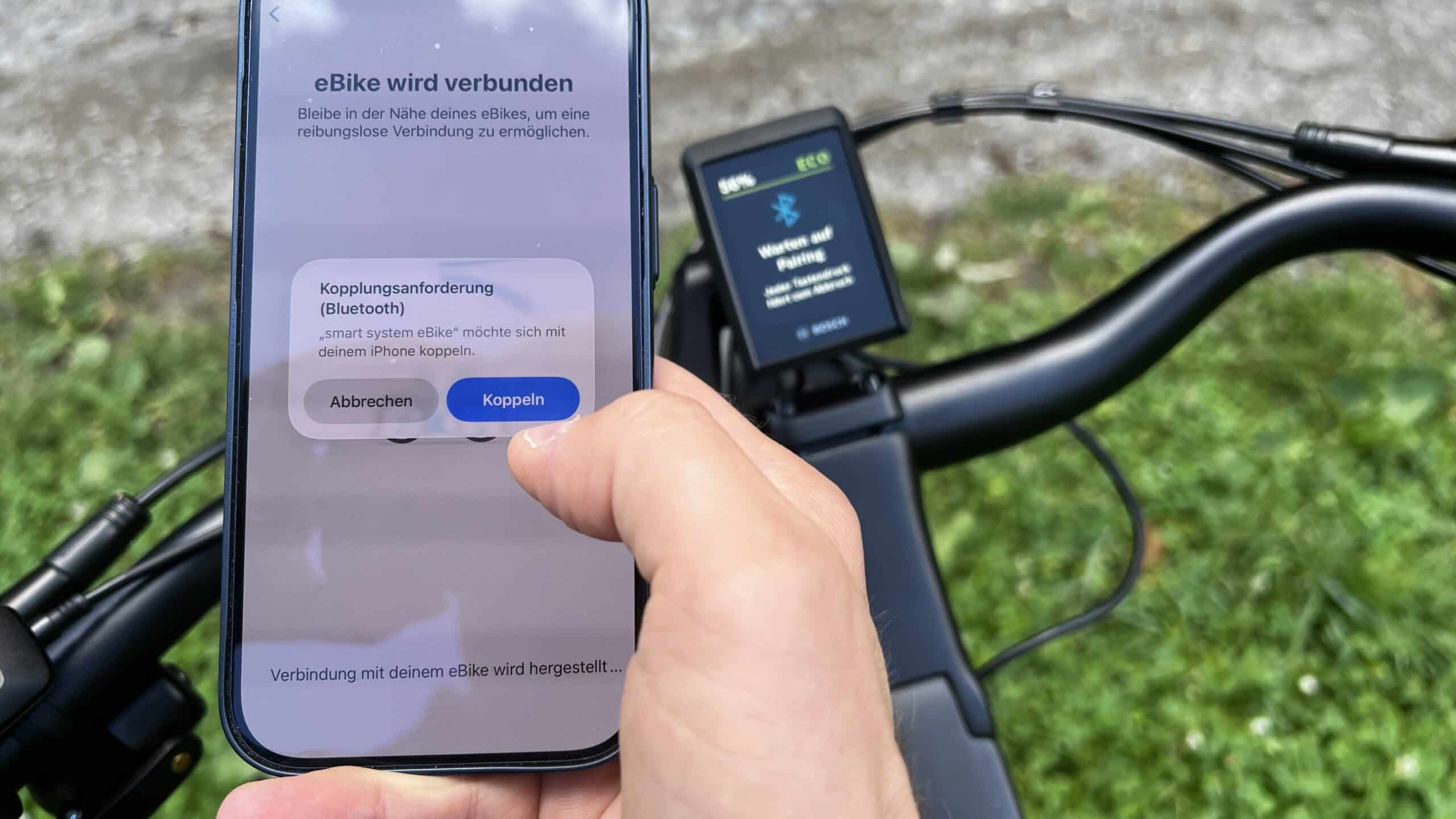 Bluetooth-Kopplung von Smartphone und E-Bike