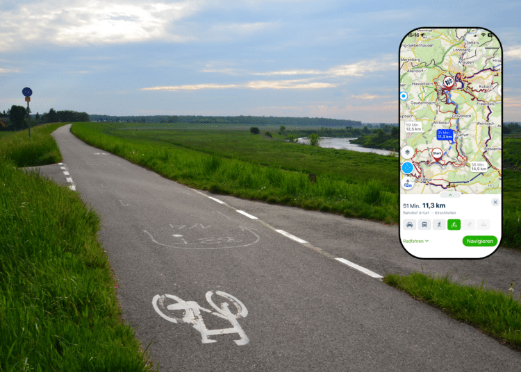 Mapy App Fahrradrouting per Fingerstrich ausprobiert 2