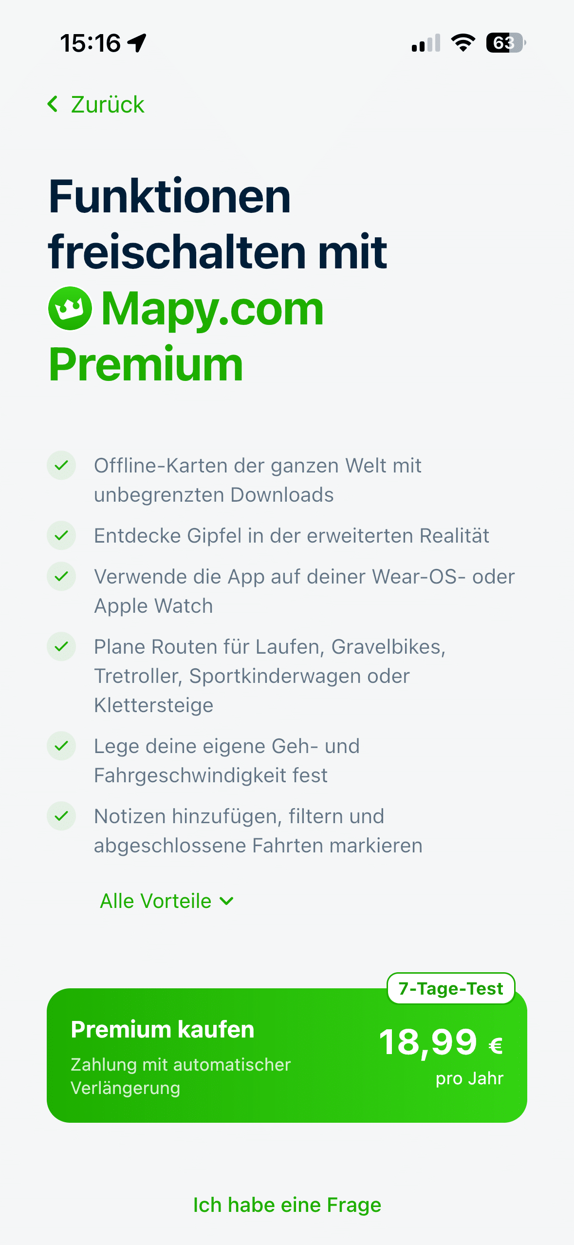 Mapy Pro Funktionen
