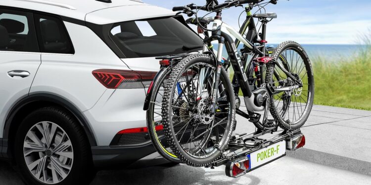Fahrradträger-Bestseller im Preissturz: Faltbarer Eufab-Kupplungsträger fällt unter 200 Euro Der Fahrradträger Eufab Poker-F