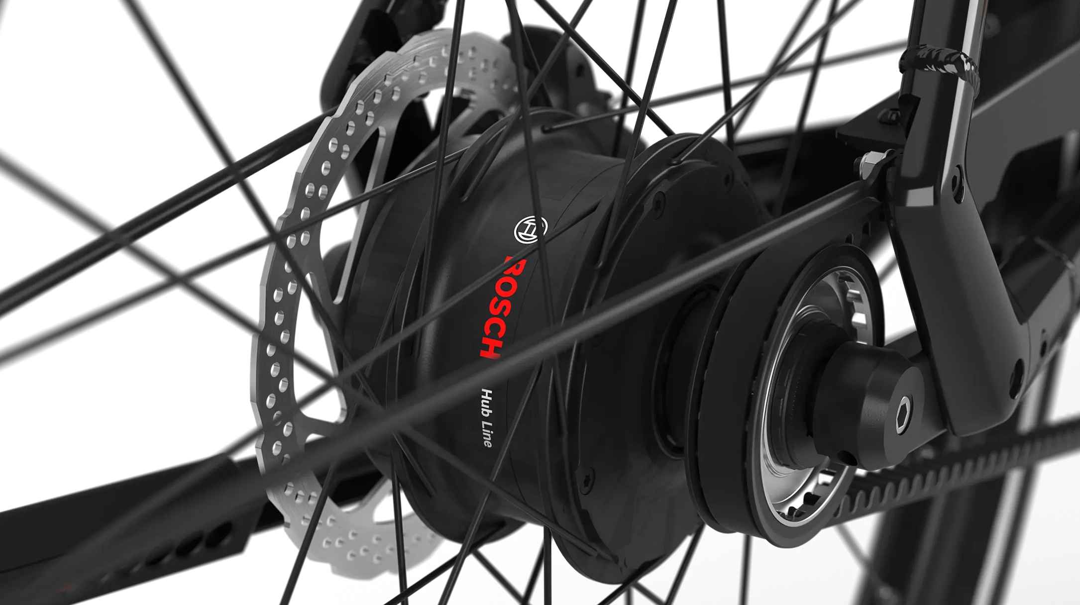 Bosch-Hub-Line-Nabenmotor am Gazelle Curb