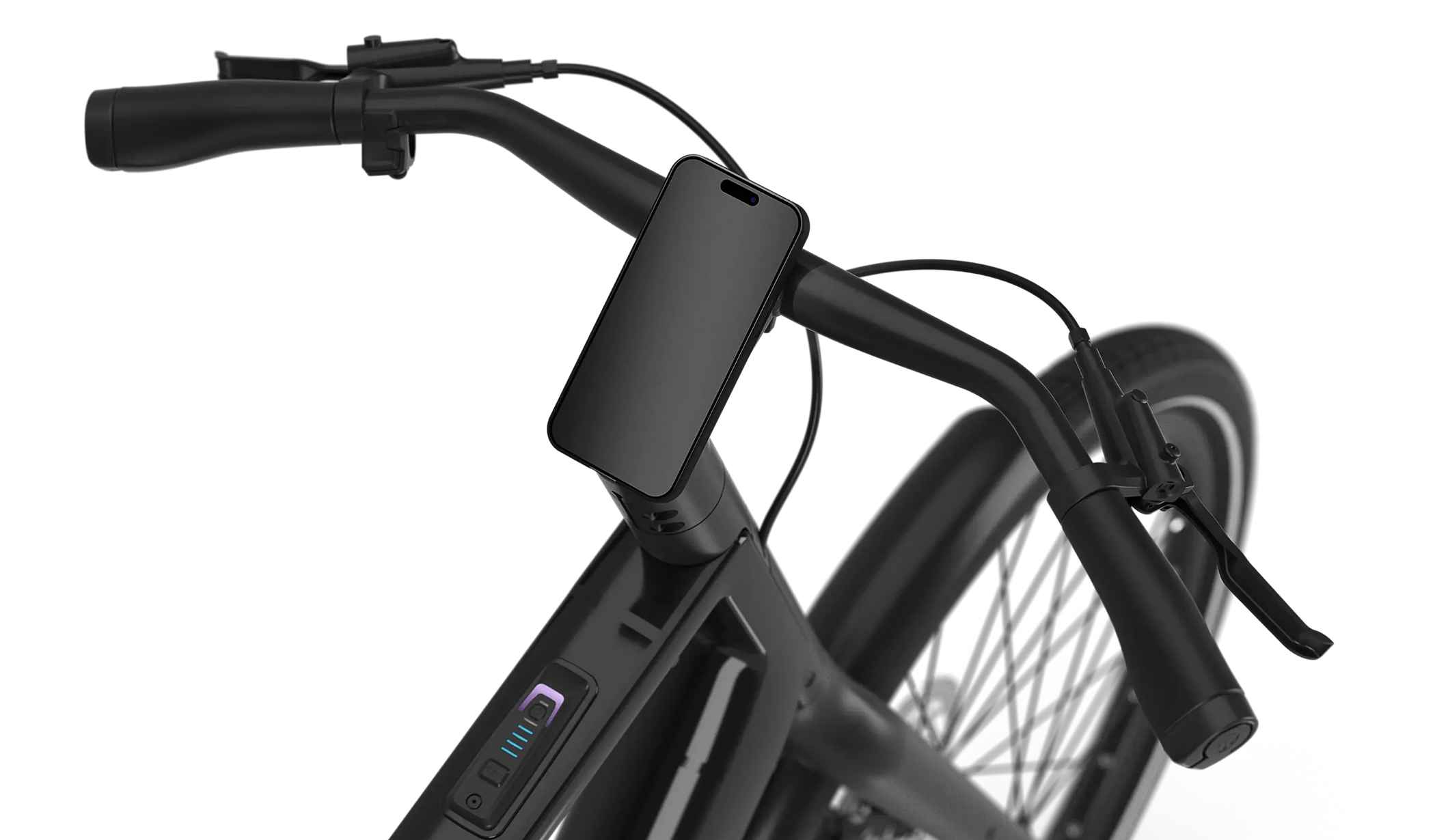 Gazelle Curb C1 mit Smartphone am Lenker